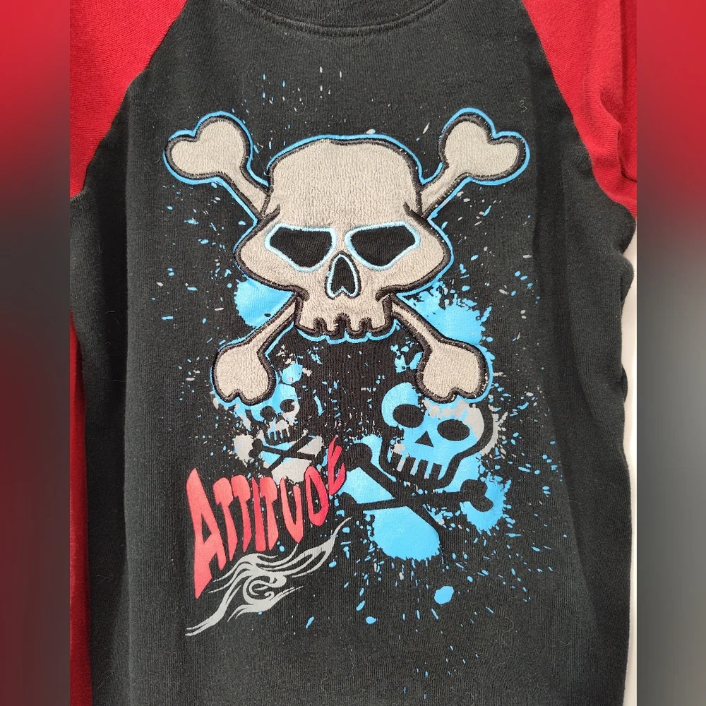 Circo Red and Black Skull Pajama Set Kids Size 12